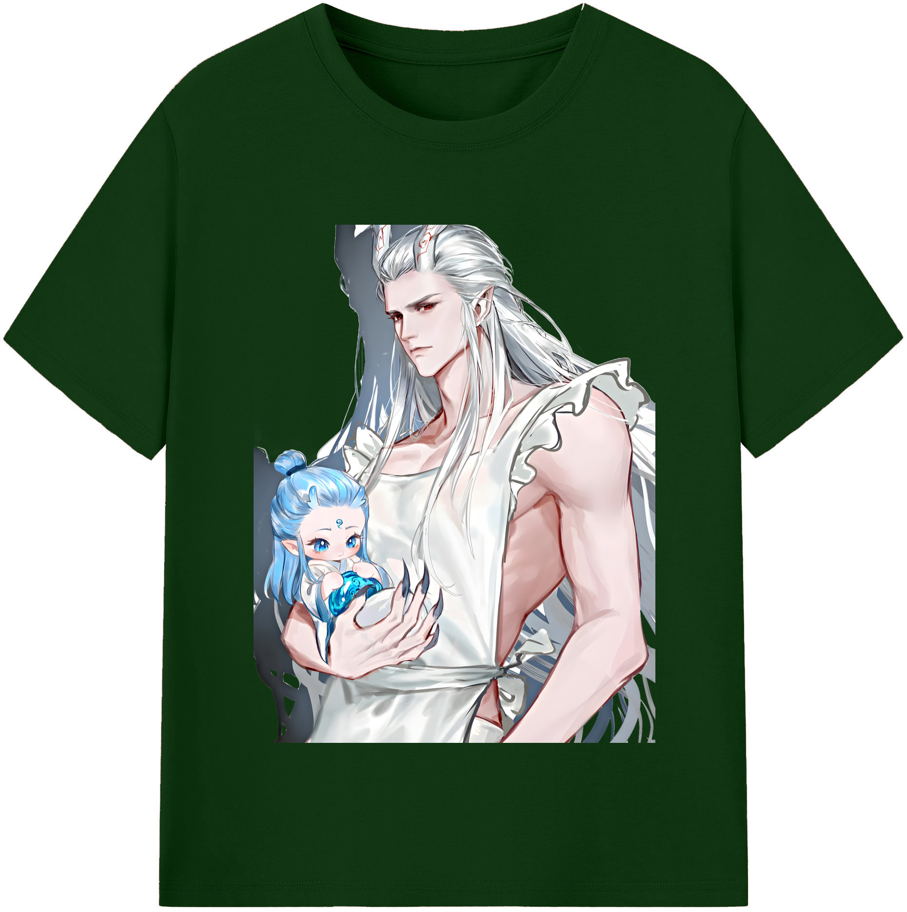 （画像用） Ne Zha 2 ナタ 魔童の大暴れ 綿100％半袖Tシャツ（フロントプリント）